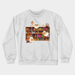 Ghost Library, Teacher Halloween Shirt, Halloween Shirt, Ghost Reading Shirt, Gift for Halloween, Spooky Season, Funny Halloween Shirt Crewneck Sweatshirt